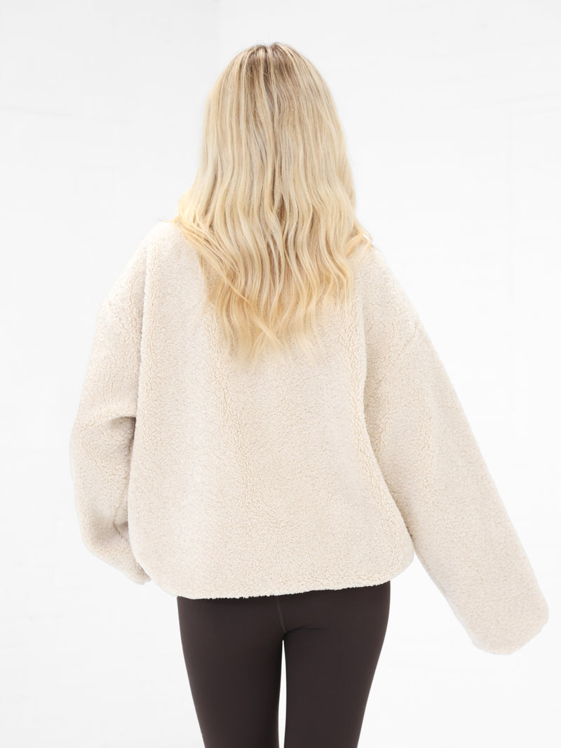 Borg Oversized Jacket - Cream