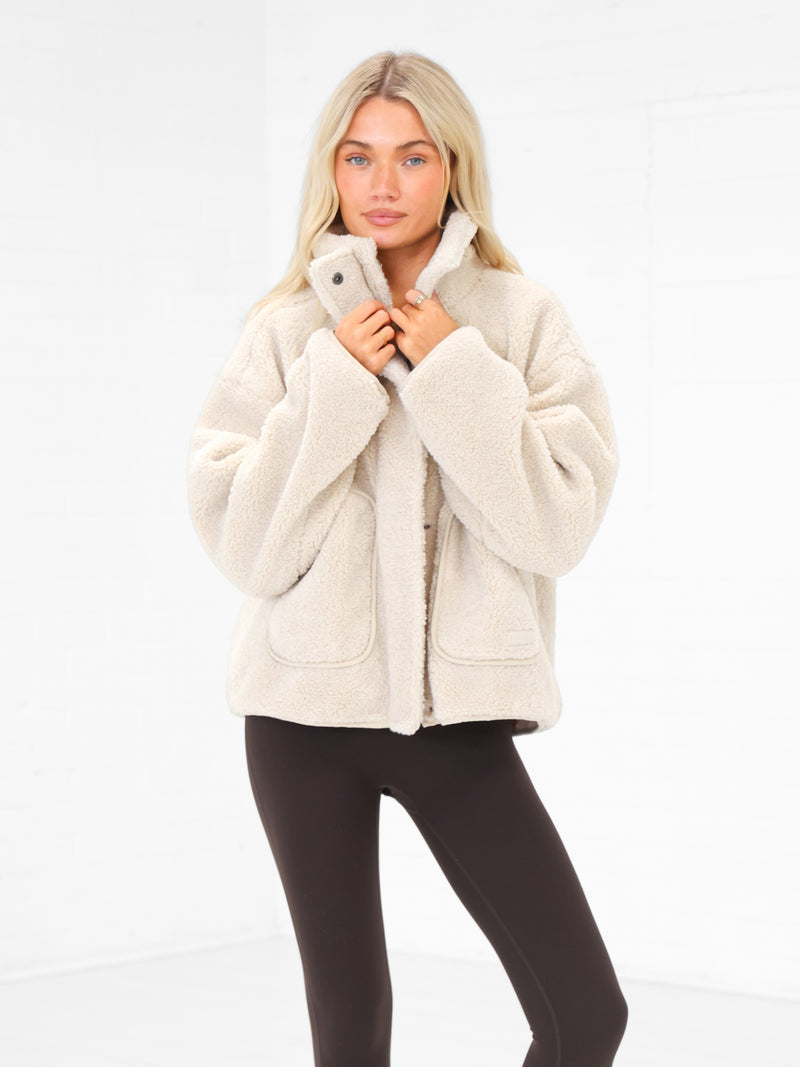 Borg Oversized Jacket - Cream