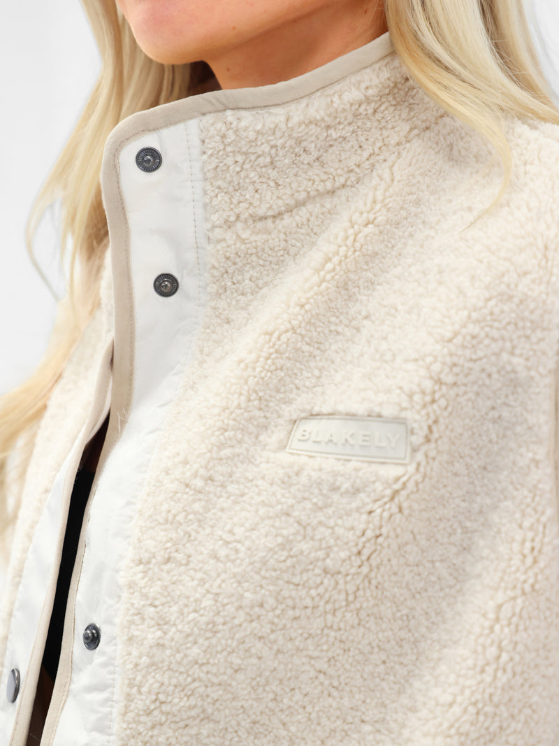 Borg Oversized Gilet - Cream