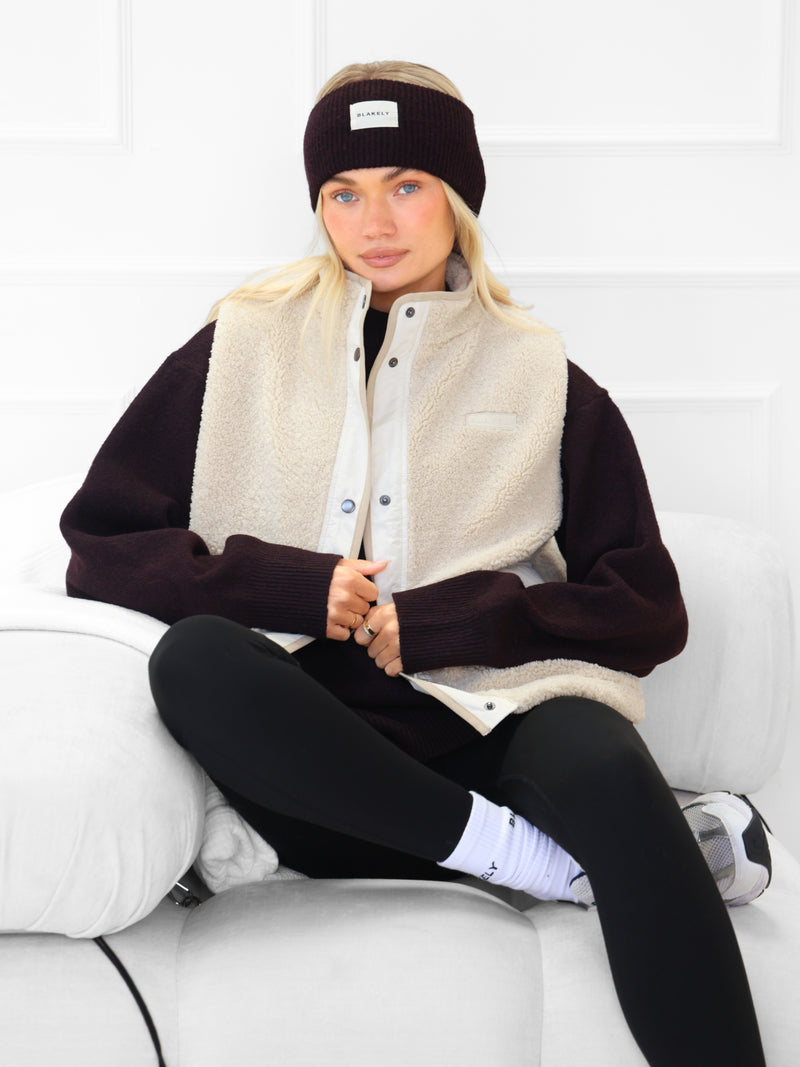 Borg Oversized Gilet - Cream