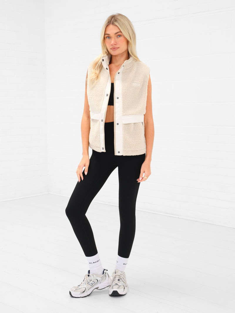 Borg Oversized Gilet - Cream