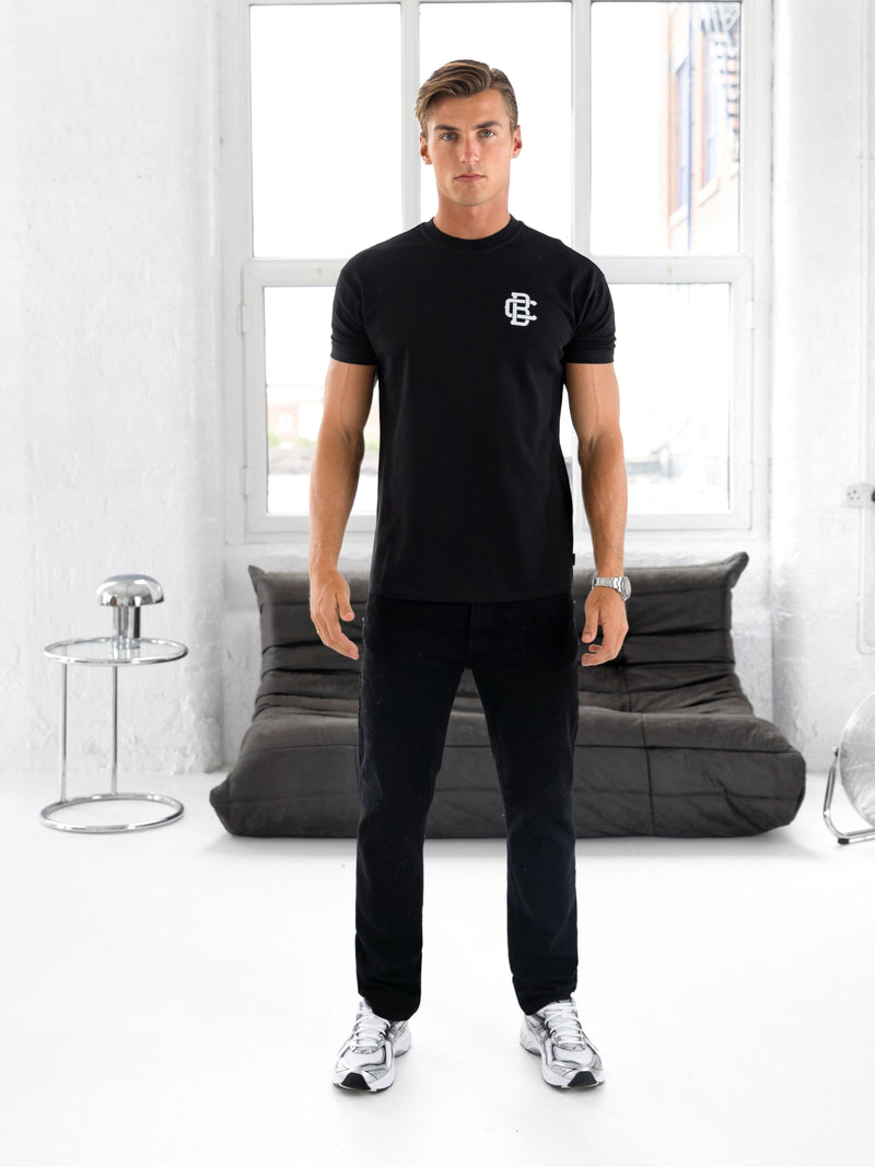Monogram Relaxed T-Shirt - Black