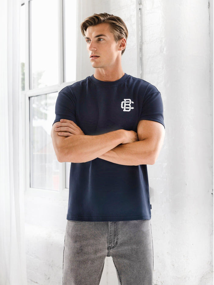 Monogram Relaxed T-Shirt - True Navy