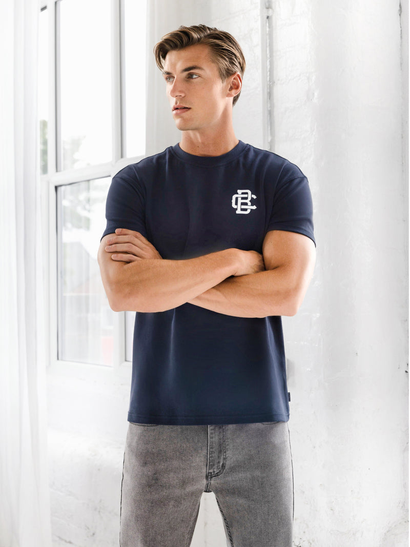 Monogram Relaxed T-Shirt - True Navy