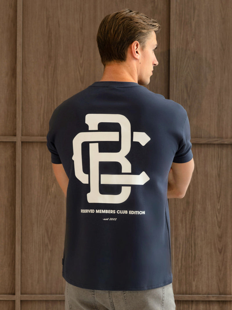 Monogram Relaxed T-Shirt - True Navy