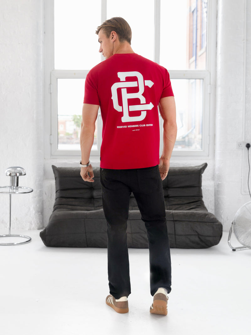 Monogram Relaxed T-Shirt - Red
