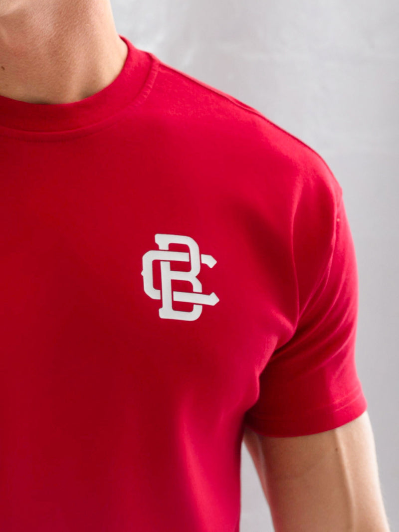 Monogram Relaxed T-Shirt - Red