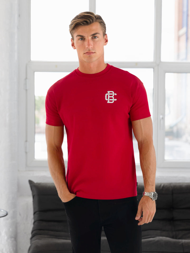 Monogram Relaxed T-Shirt - Red