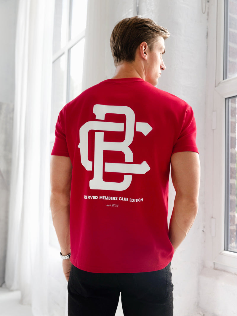 Monogram Relaxed T-Shirt - Red