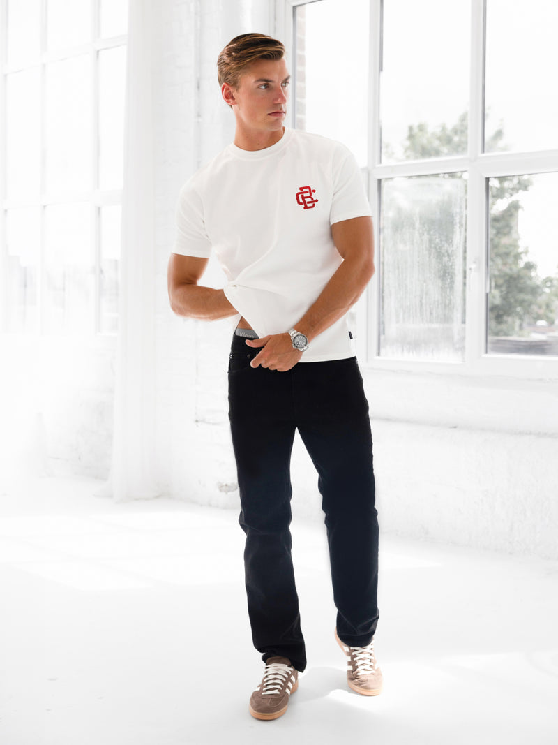 Monogram Relaxed T-Shirt -  Flat White