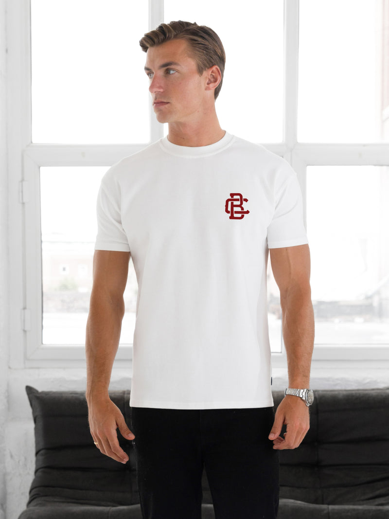 Monogram Relaxed T-Shirt -  Flat White