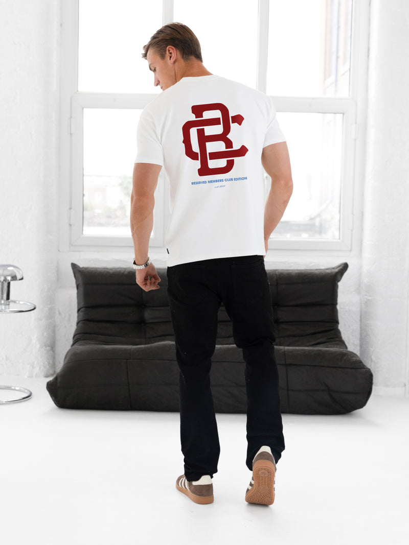 Monogram Relaxed T-Shirt -  Flat White