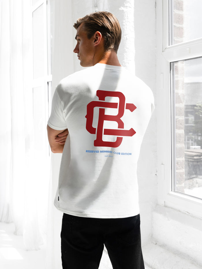 Monogram Relaxed T-Shirt -  Flat White