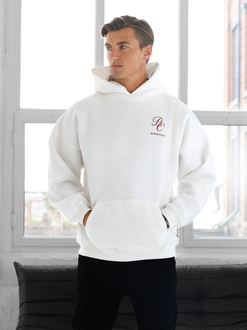Blakely Club Relaxed Hoodie - Flat White
