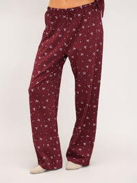 Bella Bow Pyjama Bottoms - Red