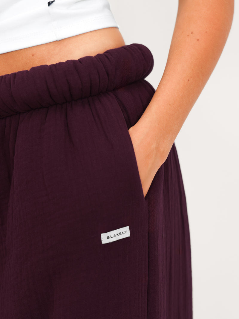 Duvet Sweatpants - Dark Cherry
