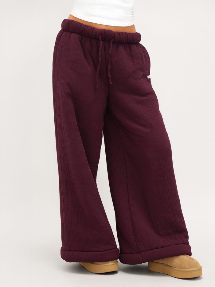 Duvet Sweatpants - Dark Cherry