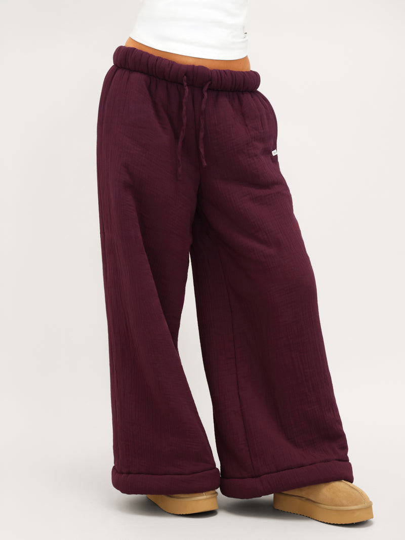 Duvet Sweatpants - Dark Cherry