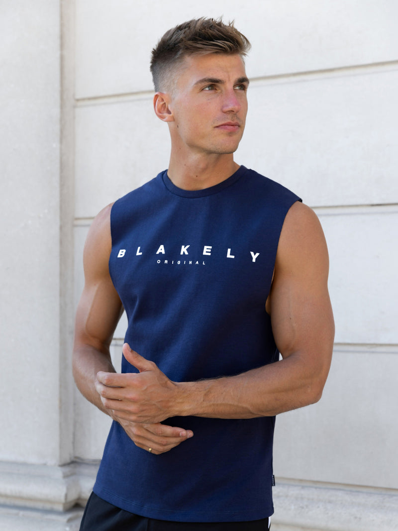Caleta Sleeveless Tee - Navy