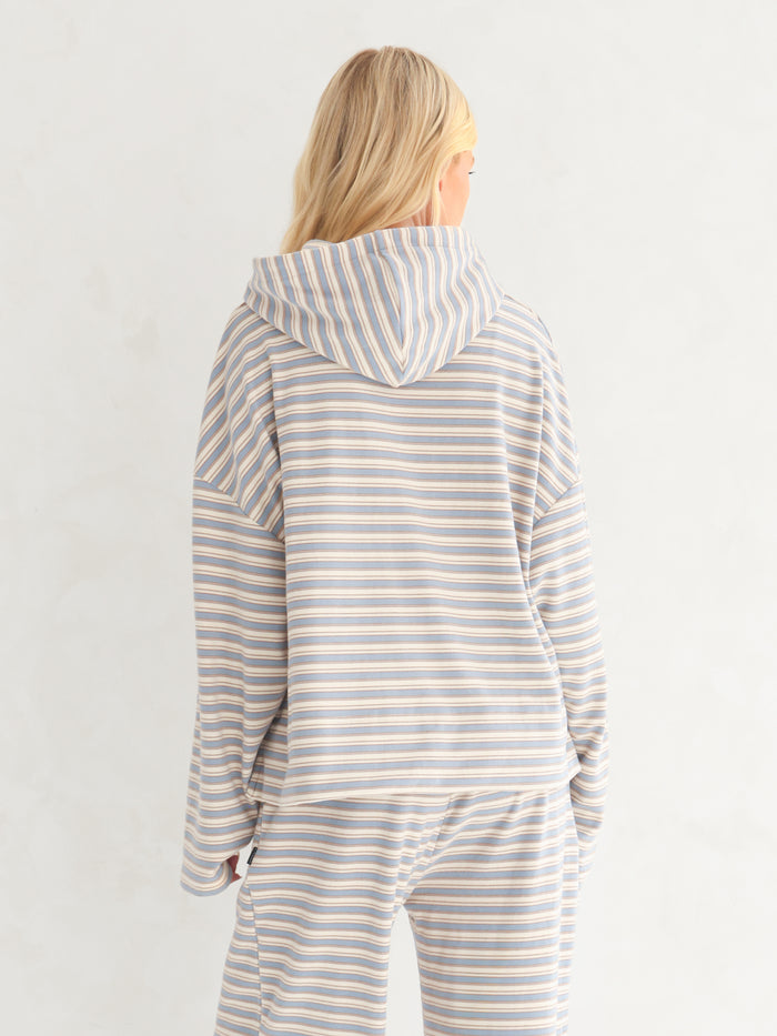 Sadie Stripe Hoodie - Baby Blue Stripe
