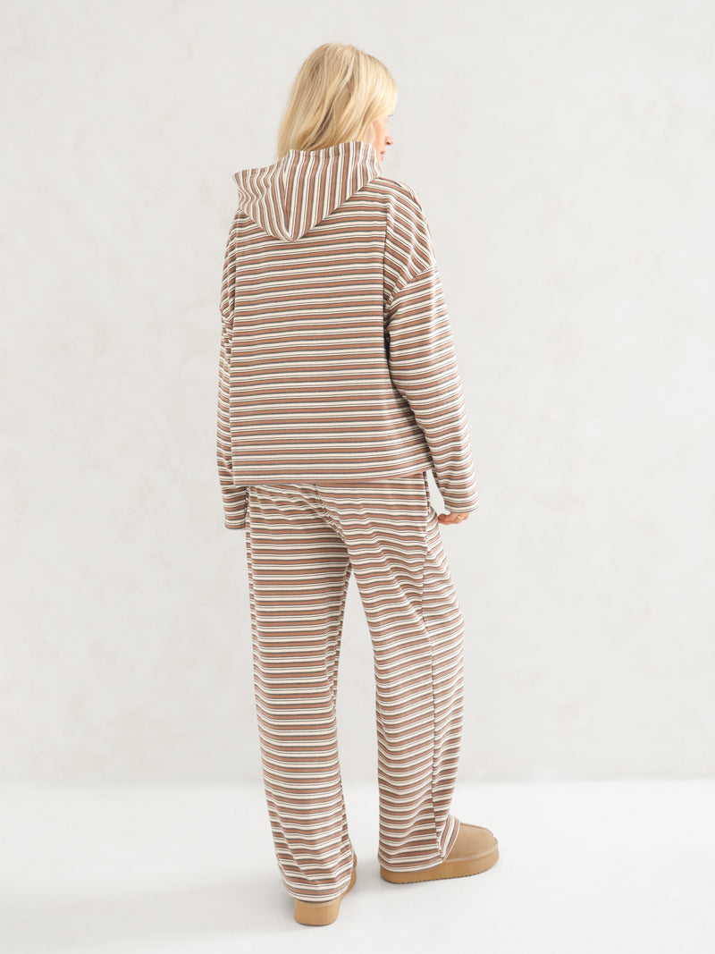 Sadie Stripe Hoodie - Tan Stripe