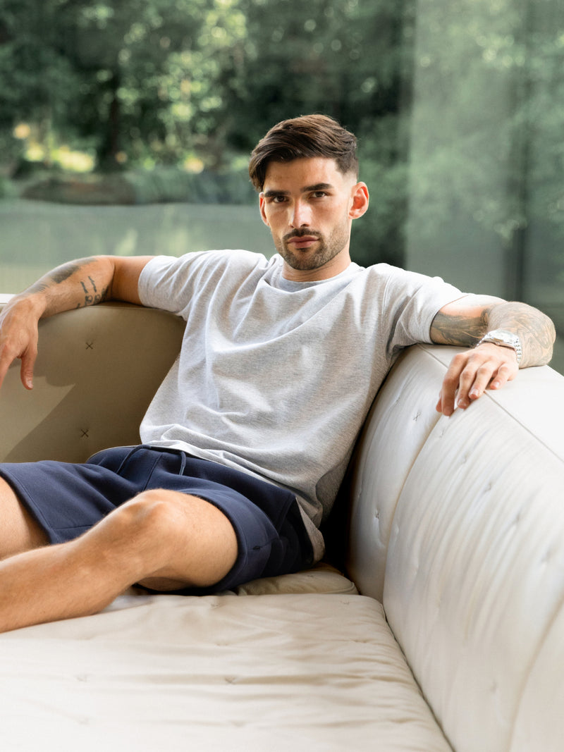 Blakely Basic Relaxed T-Shirt - Marl Grey