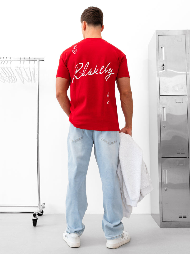 Amos Relaxed T-Shirt - Hot Red