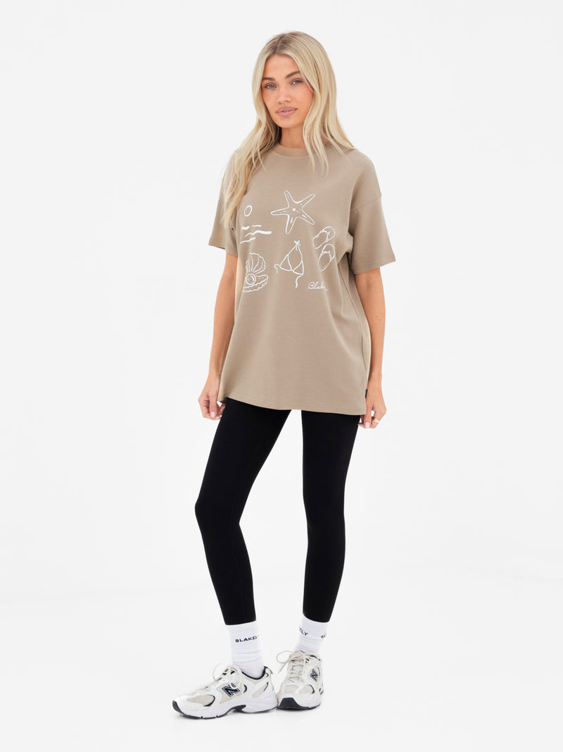 Mira Oversized T-Shirt - Tan