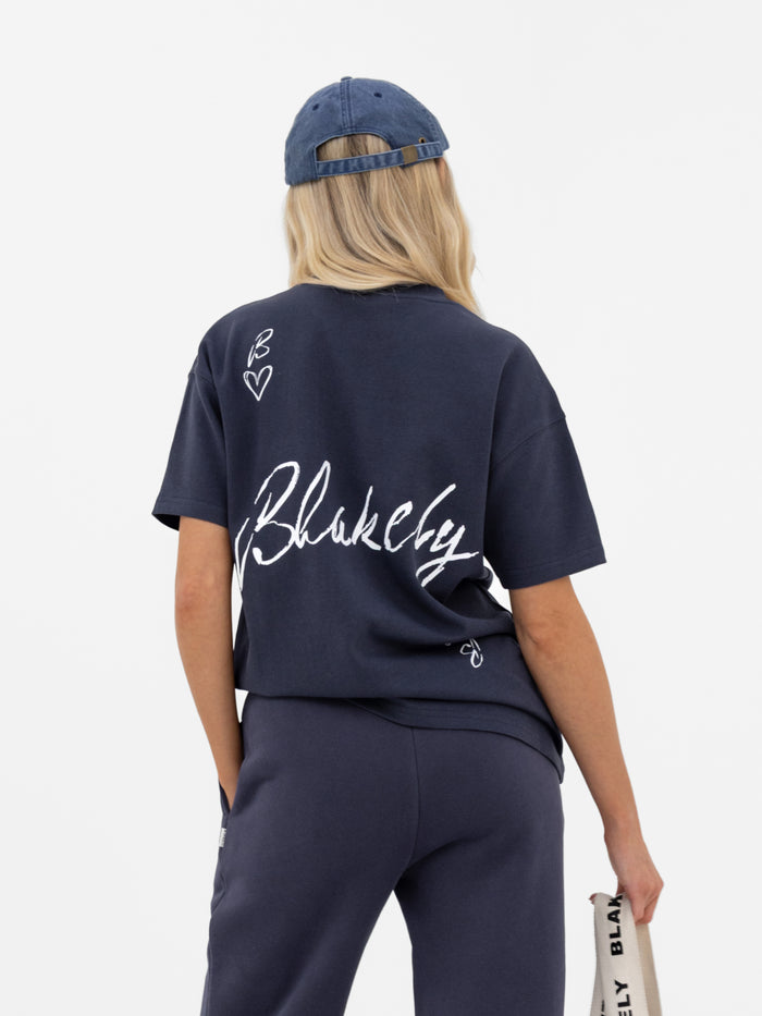 Esme Oversized T-Shirt - True Navy