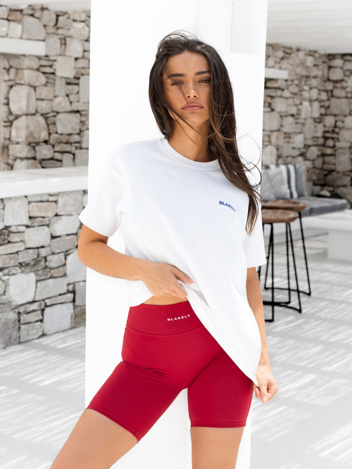 Cassie Chilli Oversized T-Shirt - White