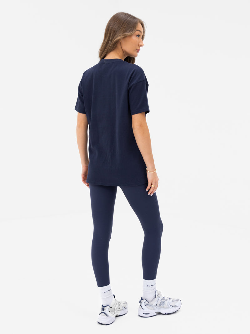 Outline Varsity Oversized T-Shirt - True Navy