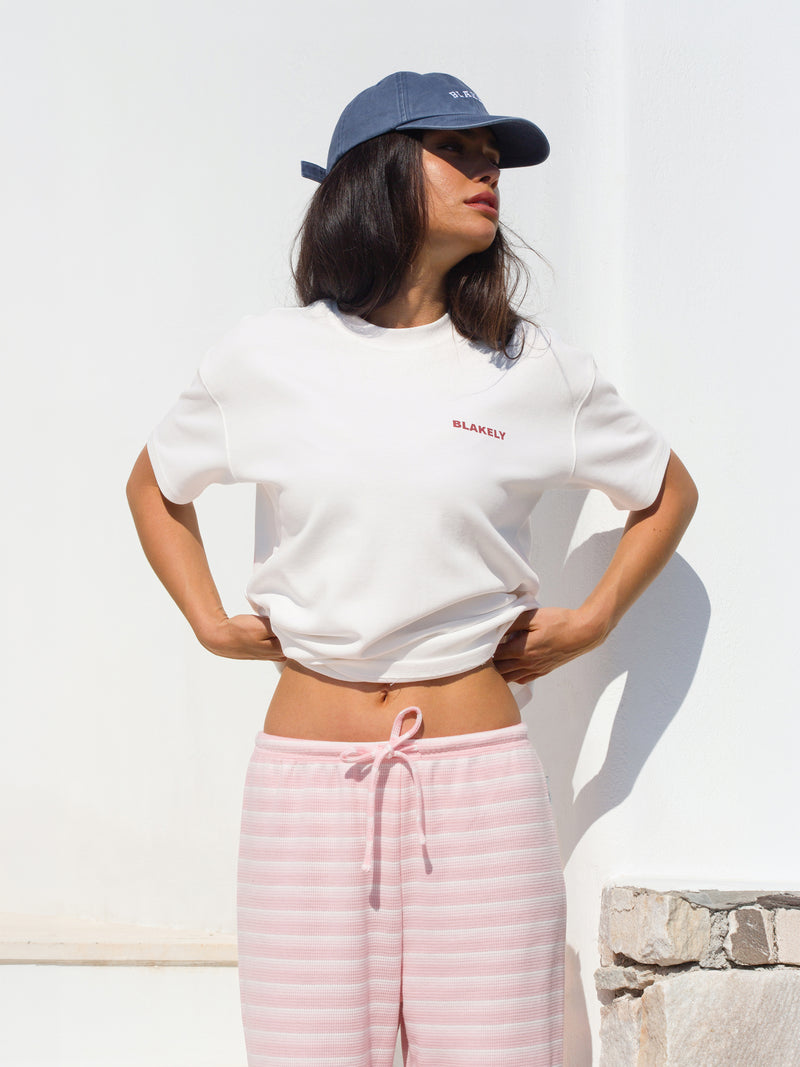 Etta Floral Print Oversized T-Shirt - White