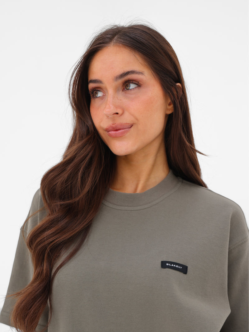 Olivia Oversized T-Shirt - Safari Green
