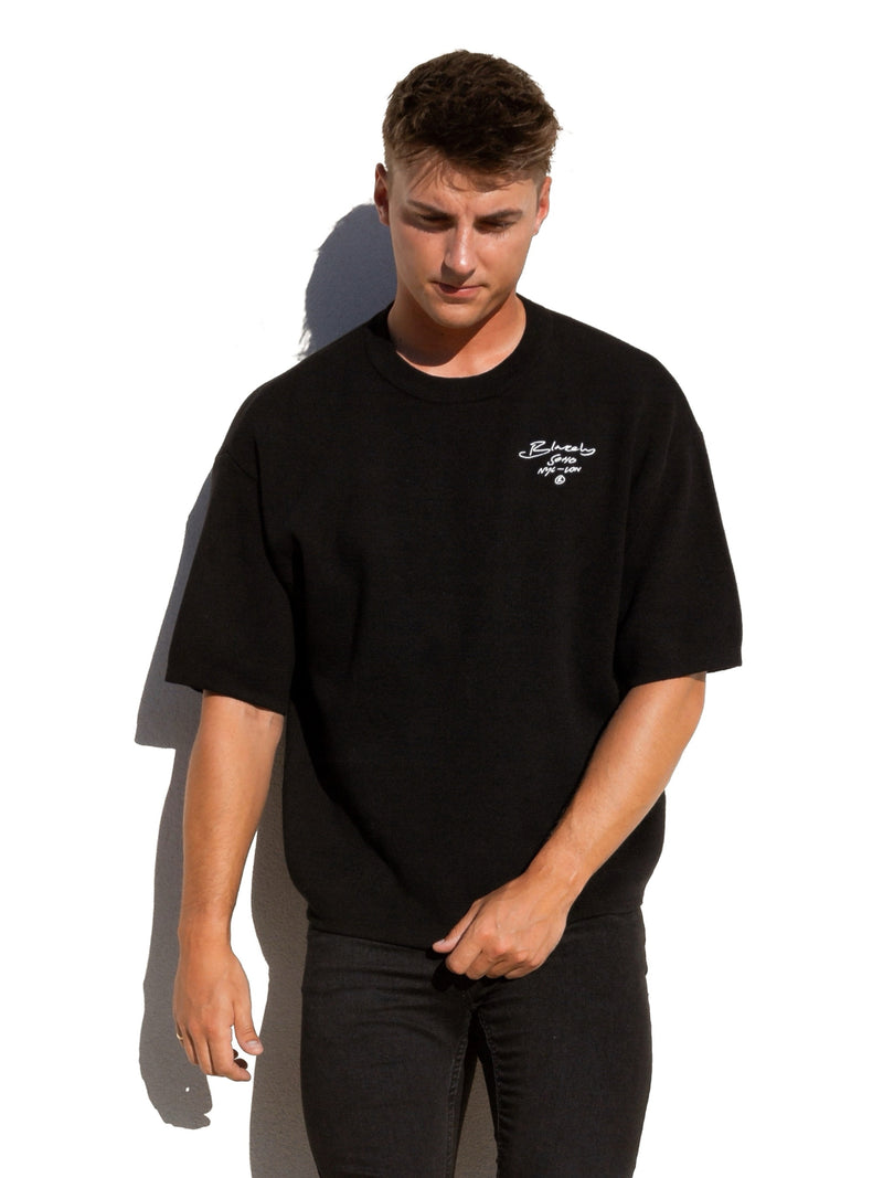 Soho Knitted T-Shirt - Black