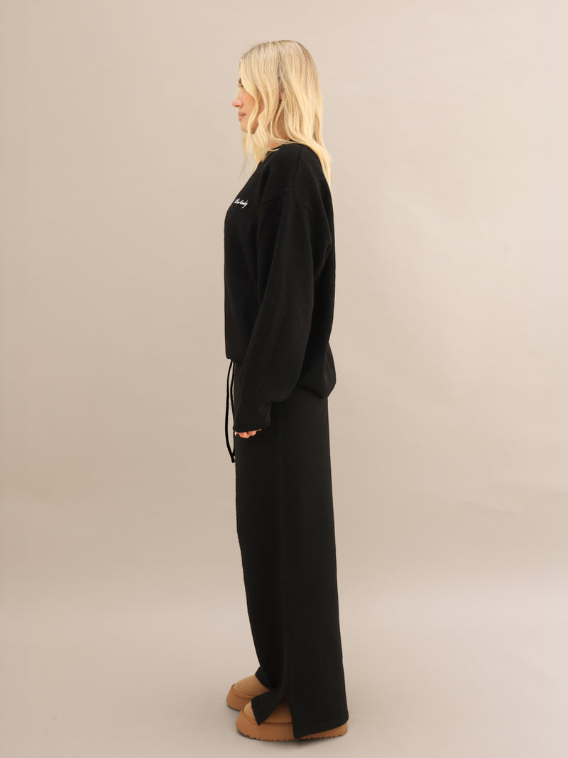 Oversized Knitted Jumper - Black