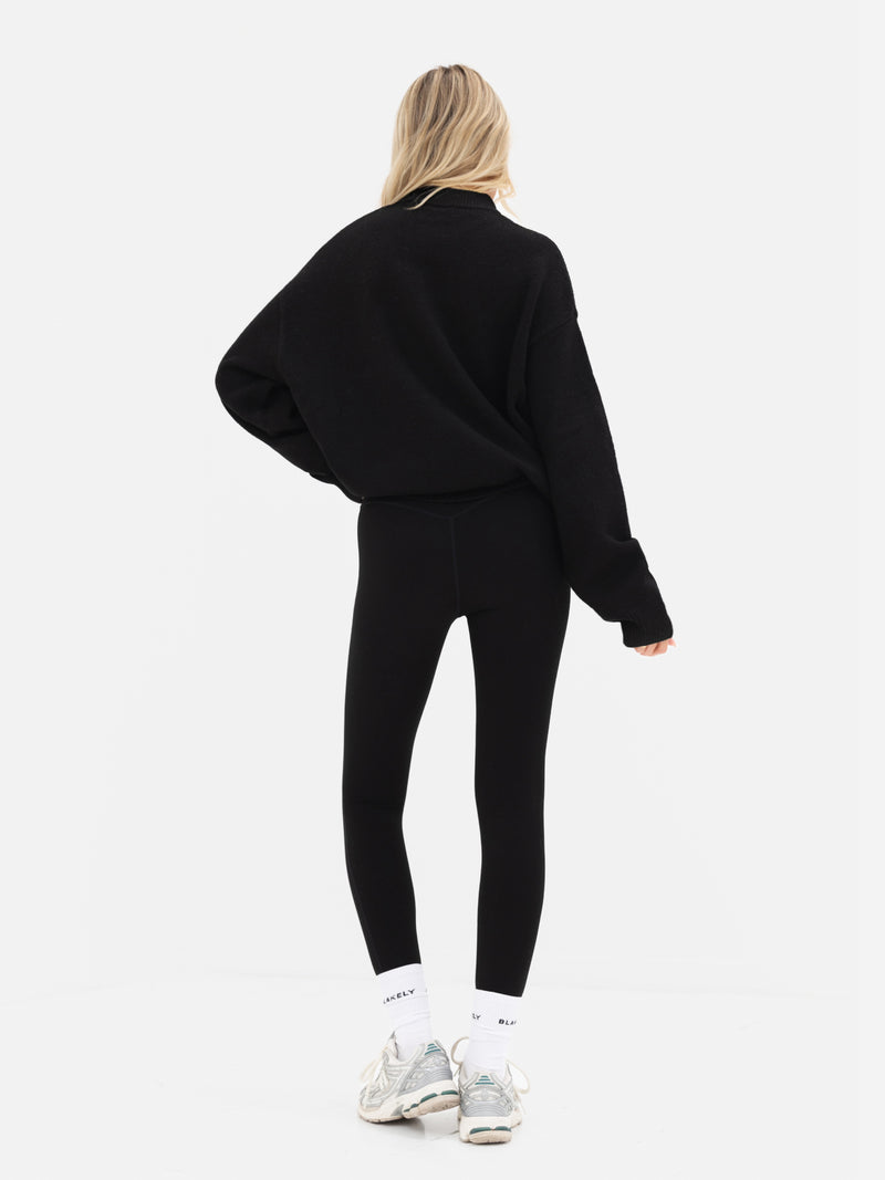 Oversized Knitted Jumper - Black