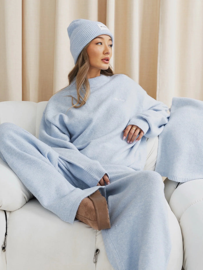 Oversized Knitted Jumper - Baby Blue