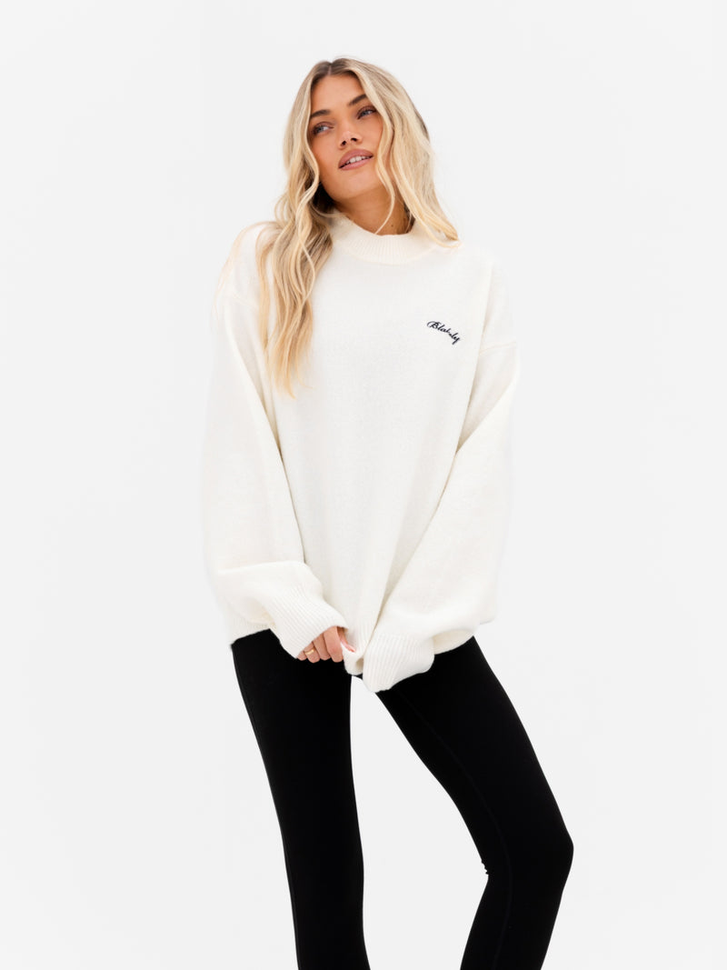 Oversized Knitted Jumper - Cream