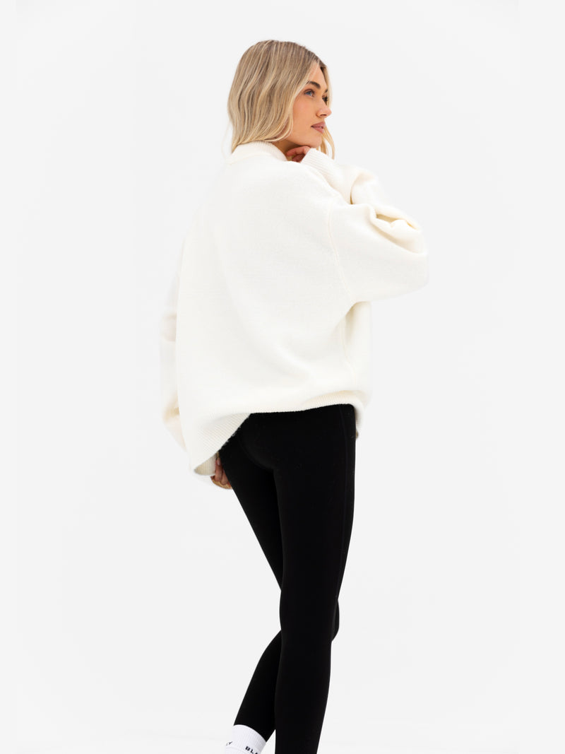 Oversized Knitted Jumper - Cream