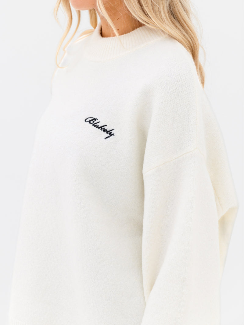 Oversized Knitted Jumper - Cream