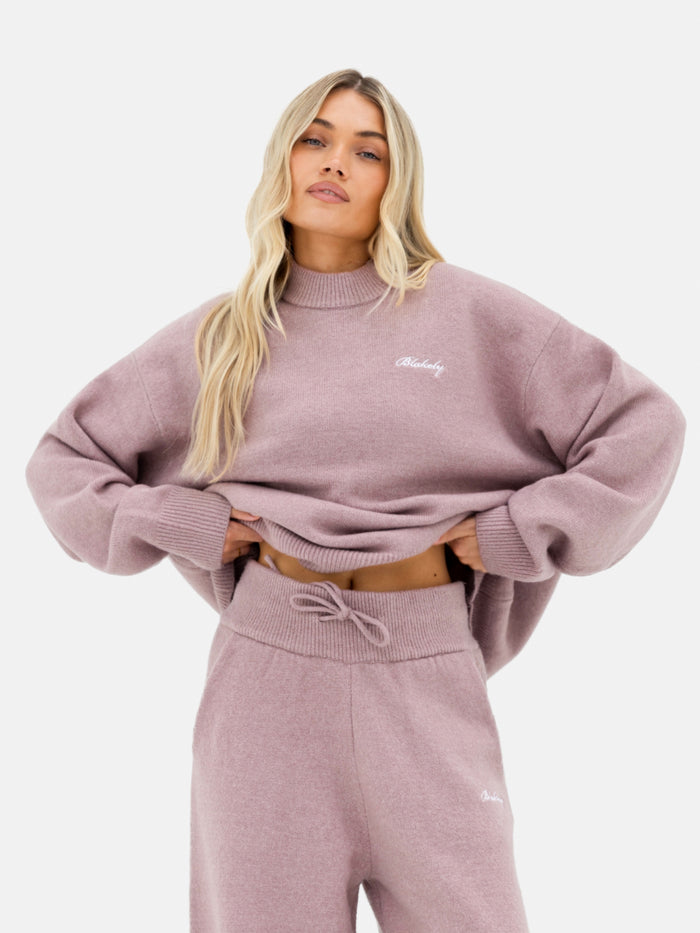 Oversized Knitted Jumper - Dusty Pink