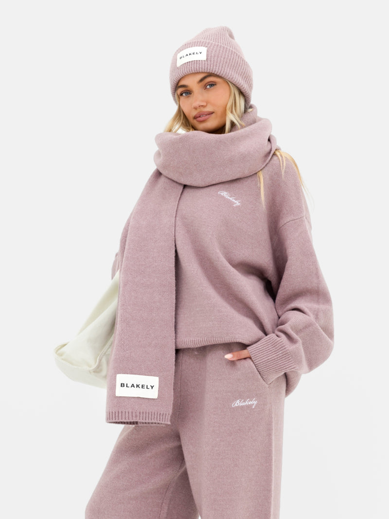 Oversized Knitted Jumper - Dusty Pink