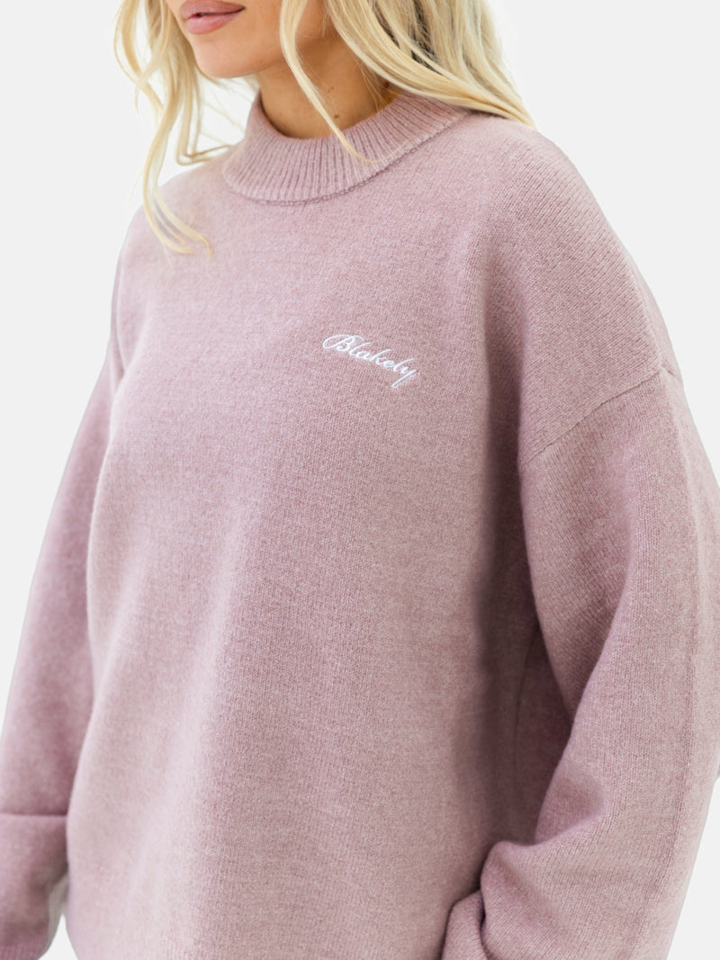 Oversized Knitted Jumper - Dusty Pink