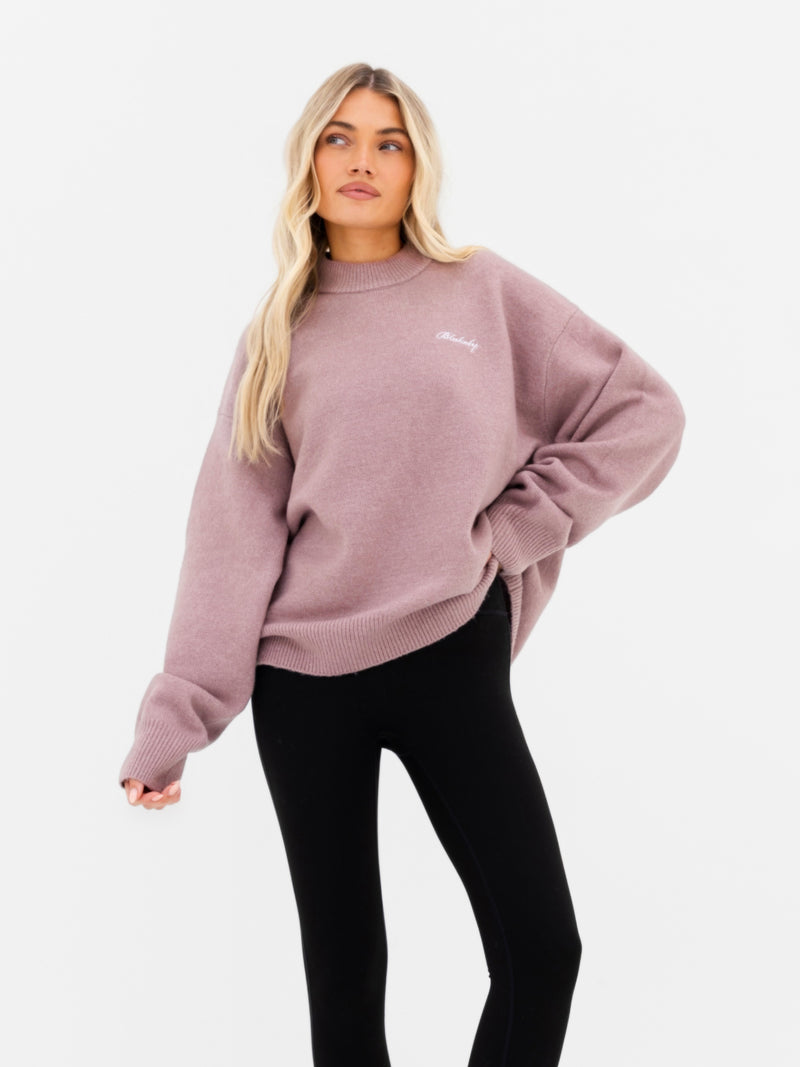 Oversized Knitted Jumper - Dusty Pink