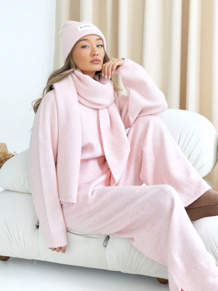 Oversized Knitted Jumper - Marshmallow Pink