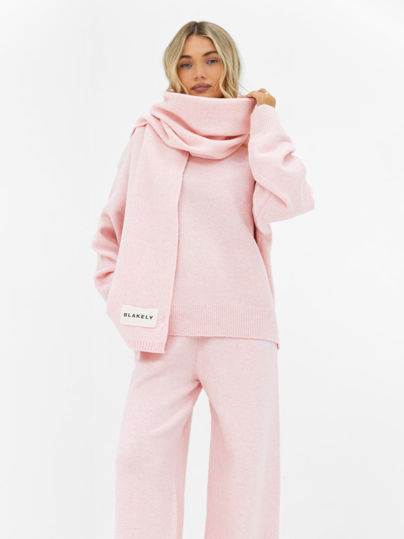 Oversized Knitted Jumper - Marshmallow Pink