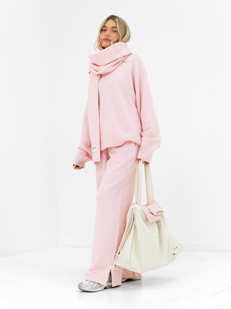 Oversized Knitted Jumper - Marshmallow Pink
