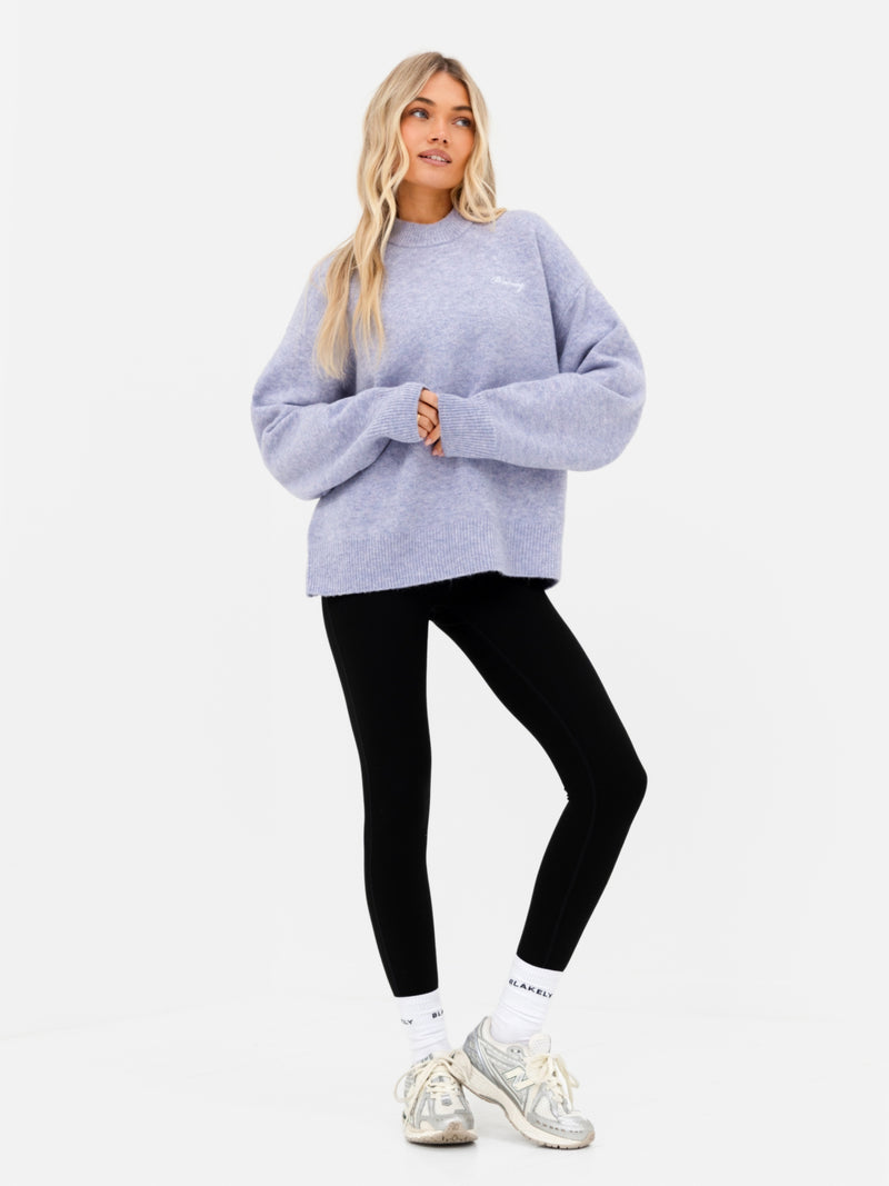 Oversized Knitted Jumper - Lilac