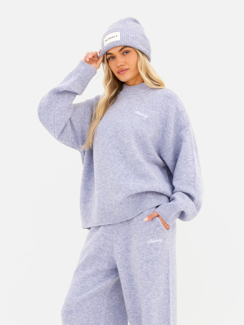 Oversized Knitted Jumper - Lilac