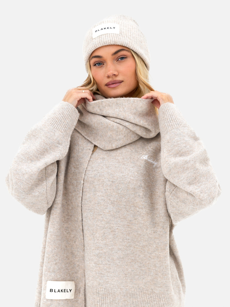 Oversized Knitted Jumper - Toasted Taupe